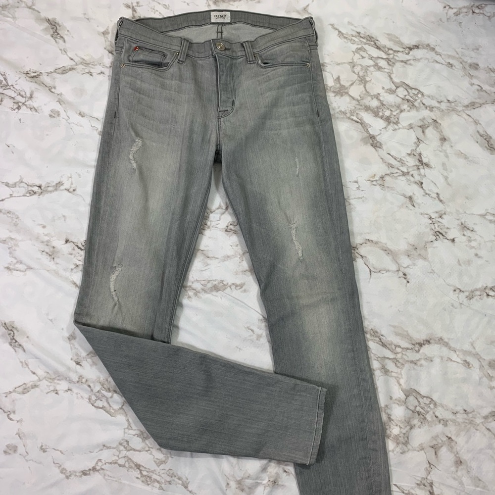 Hudson Nico Super Skinny Mid Rise Ripped Jeans - Picture 1 of 4